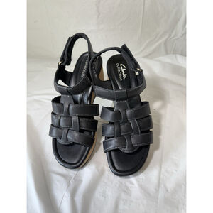 Clarks Collection x Jane Chelseah Peak Wedges Black size 7.5 M